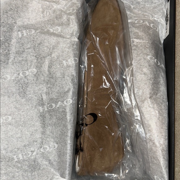 Coach Houston Ballet Flat Suede Coconut NWT - Picture 6 of 8